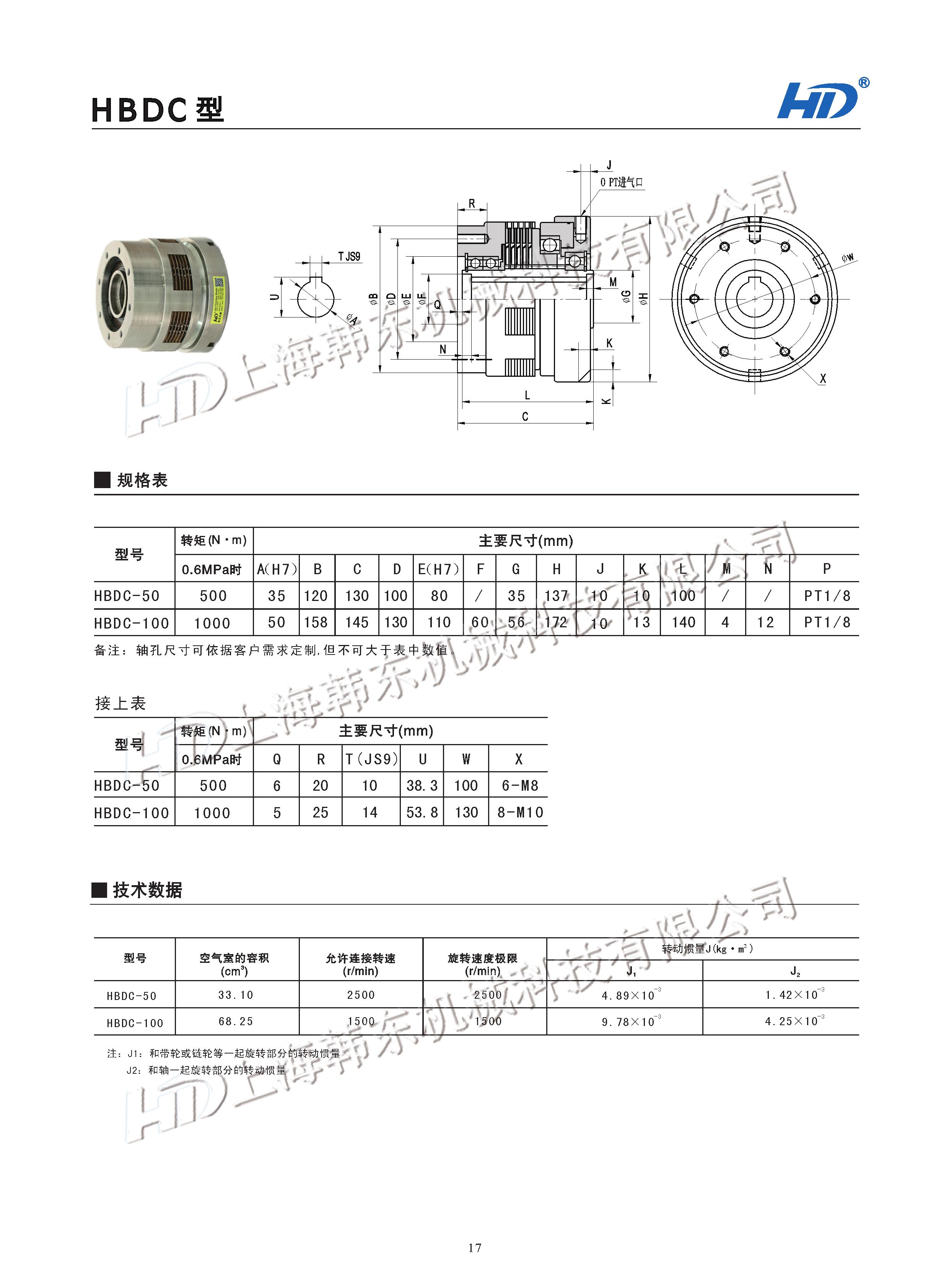 氣動(dòng)多片式離合器
